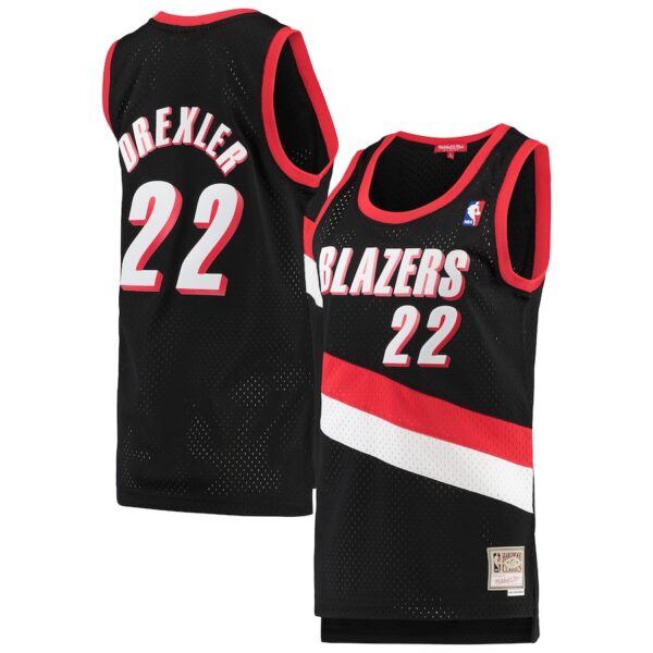 Clyde Drexler Portland Trail Blazers Mitchell & Ness Women's 1991/92 Hardwood Classics Swingman Jersey - Black photo 1 Jersey4u