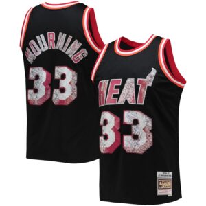 Alonzo Mourning Miami Heat Mitchell & Ness 1996/97 Hardwood Classics NBA 75th Anniversary Diamond Swingman Jersey - Black photo 1 Jersey4u