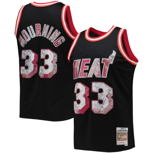 Alonzo Mourning Miami Heat Mitchell & Ness 1996/97 Hardwood Classics NBA 75th Anniversary Diamond Swingman Jersey - Black photo 1 Jersey4u