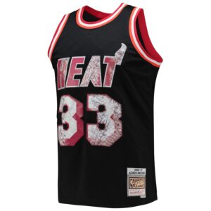 Alonzo Mourning Miami Heat Mitchell & Ness 1996/97 Hardwood Classics NBA 75th Anniversary Diamond Swingman Jersey - Black photo 2 Jersey4u