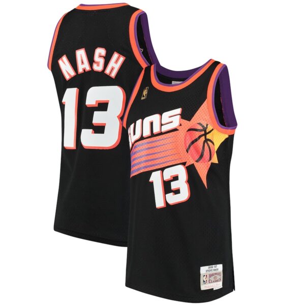 Steve Nash Phoenix Suns Mitchell & Ness 1996/97 Hardwood Classics Swingman Jersey - Black photo 1 Jersey4u
