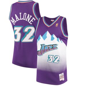 Karl Malone Utah Jazz Mitchell & Ness 1996/97 Hardwood Classics Swingman Jersey - Purple photo 1 Jersey4u