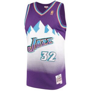 Karl Malone Utah Jazz Mitchell & Ness 1996/97 Hardwood Classics Swingman Jersey - Purple photo 2 Jersey4u