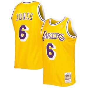 Eddie Jones Los Angeles Lakers Mitchell & Ness 1996/97 Hardwood Classics Swingman Jersey - Gold photo 1 Jersey4u