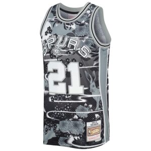 Tim Duncan San Antonio Spurs Mitchell & Ness 1998/99 Hardwood Classics Lunar New Year Swingman Jersey - Silver photo 2 Jersey4u