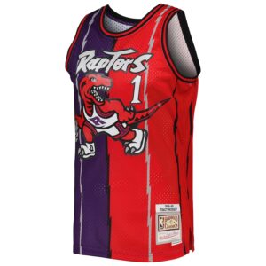Tracy McGrady Toronto Raptors Mitchell & Ness Hardwood Classics 1998/99 Split Swingman Jersey - Purple/Red photo 2 Jersey4u