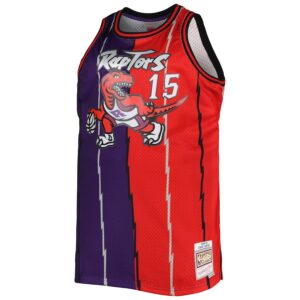Vince Carter Toronto Raptors Mitchell & Ness Big & Tall Hardwood Classics 1998/99 Split Swingman Jersey - Purple/Red photo 2 Jersey4u
