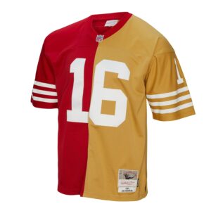 Joe Montana San Francisco 49ers Mitchell & Ness 1990 Split Legacy Jersey4u Jersey - Scarlet/Gold photo 2 Jersey4u