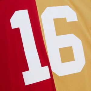 Joe Montana San Francisco 49ers Mitchell & Ness 1990 Split Legacy Jersey4u Jersey - Scarlet/Gold photo 4 Jersey4u