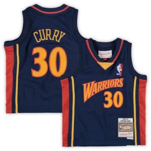 Stephen Curry Golden State Warriors Mitchell & Ness Infant Historic Logo Jersey - Navy photo 1 Jersey4u