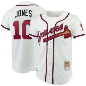 Chipper Jones Atlanta Braves Mitchell & Ness Authentic Jersey - White photo 1 Jersey4u
