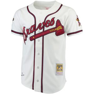 Chipper Jones Atlanta Braves Mitchell & Ness Authentic Jersey - White photo 2 Jersey4u