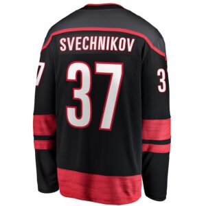 Andrei Svechnikov Carolina Hurricanes Jersey4u Home Breakaway Jersey - Black photo 3 Jersey4u