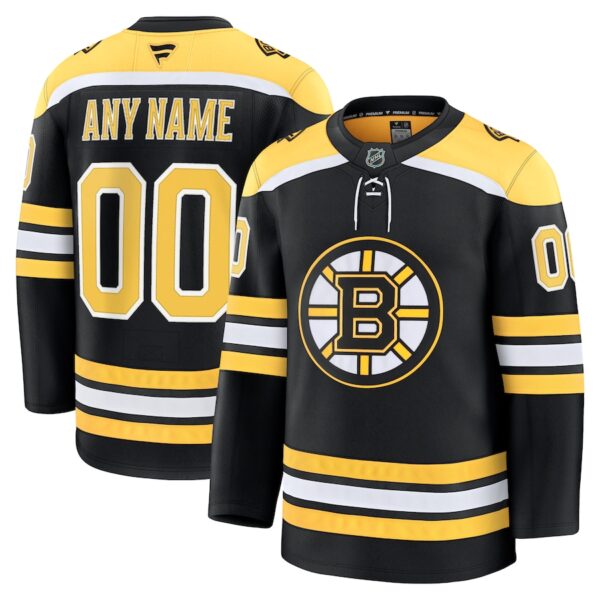 Boston Bruins Jersey4u Home Premium Custom Jersey - Black photo 1 Jersey4u