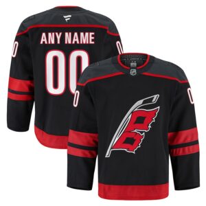 Carolina Hurricanes Jersey4u Home Authentic Pro Custom Jersey - Black photo 1 Jersey4u