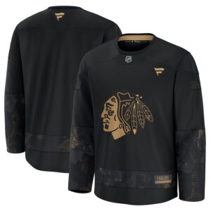 Chicago Blackhawks Jersey4u 2024 Military Appreciation Practice Jersey - Black photo 1 Jersey4u