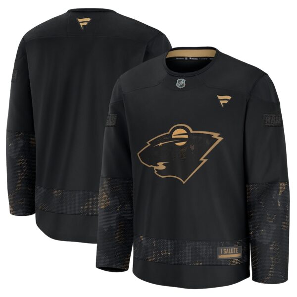 Minnesota Wild Jersey4u 2024 Military Appreciation Practice Jersey - Black photo 1 Jersey4u