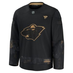 Minnesota Wild Jersey4u 2024 Military Appreciation Practice Jersey - Black photo 2 Jersey4u