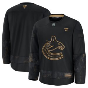 Vancouver Canucks Jersey4u 2024 Military Appreciation Practice Jersey - Black photo 1 Jersey4u