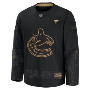Vancouver Canucks Jersey4u 2024 Military Appreciation Practice Jersey - Black photo 2 Jersey4u