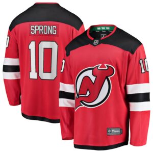 Daniel Sprong New Jersey Devils Jersey4u Home Breakaway Jersey - Red photo 1 Jersey4u