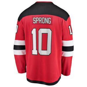 Daniel Sprong New Jersey Devils Jersey4u Home Breakaway Jersey - Red photo 3 Jersey4u
