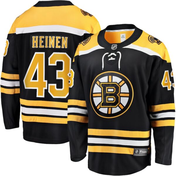 Danton Heinen Boston Bruins Jersey4u Home Premier Breakaway Player Jersey - Black photo 1 Jersey4u