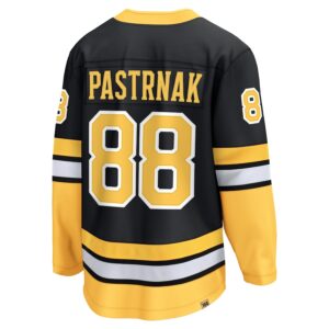 David Pastrnak Boston Bruins Jersey4u 100th Anniversary Premier Breakaway Player Jersey - Black photo 3 Jersey4u