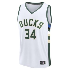 Giannis Antetokounmpo Milwaukee Bucks Jersey4u Fast Break Jersey4u Player Jersey - Association Edition - White photo 2 Jersey4u