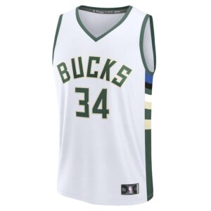 Giannis Antetokounmpo Milwaukee Bucks Jersey4u Fast Break Jersey4u Player Jersey - Association Edition - White photo 2 Jersey4u