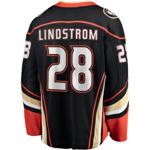 Gustav Lindstrom Anaheim Ducks Jersey4u Home Premier Breakaway Player Jersey - Black photo 3 Jersey4u
