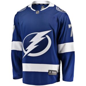 Haydn Fleury Tampa Bay Lightning Jersey4u Home Premier Breakaway Player Jersey - Blue photo 2 Jersey4u