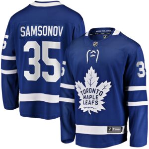 Ilya Samsonov Toronto Maple Leafs Jersey4u Home Breakaway Player Jersey - Blue photo 1 Jersey4u