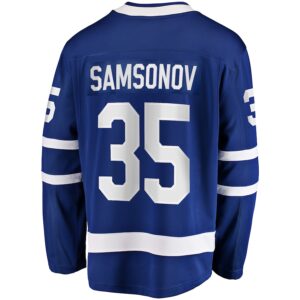 Ilya Samsonov Toronto Maple Leafs Jersey4u Home Breakaway Player Jersey - Blue photo 3 Jersey4u