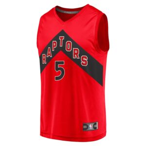 Immanuel Quickley Toronto Raptors Jersey4u Fast Break Player Jersey - Icon Edition - Red photo 2 Jersey4u