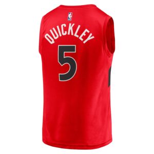 Immanuel Quickley Toronto Raptors Jersey4u Fast Break Player Jersey - Icon Edition - Red photo 3 Jersey4u