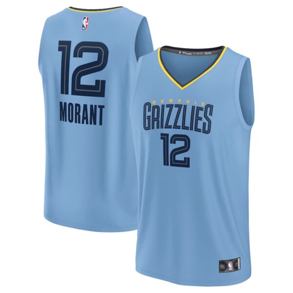 Ja Morant Memphis Grizzlies Jersey4u Fast Break Jersey4u Player Jersey - Statement Edition - Light Blue photo 1 Jersey4u