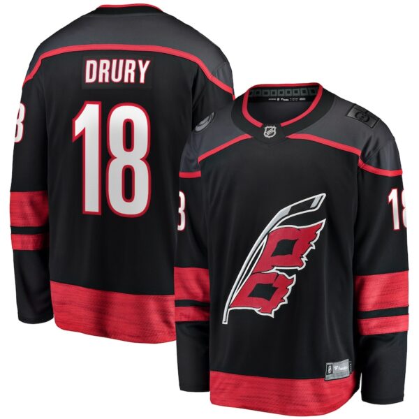 Jack Drury Carolina Hurricanes Jersey4u Home Premier Breakaway Player Jersey - Black photo 1 Jersey4u