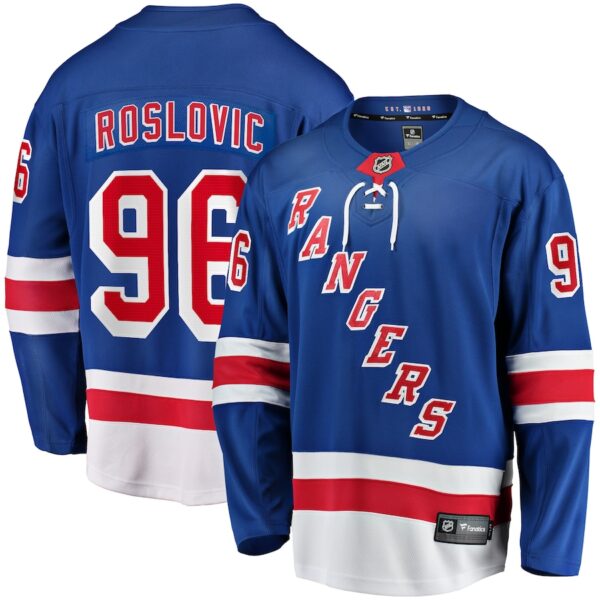 Jack Roslovic New York Rangers Jersey4u Home Premier Breakaway Player Jersey - Blue photo 1 Jersey4u