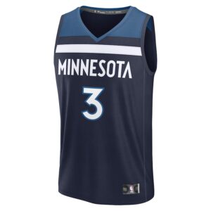 Jaden McDaniels Minnesota Timberwolves Jersey4u Fast Break Jersey4u Player Jersey - Icon Edition - Navy photo 2 Jersey4u