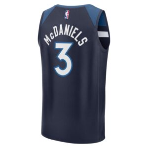 Jaden McDaniels Minnesota Timberwolves Jersey4u Fast Break Jersey4u Player Jersey - Icon Edition - Navy photo 3 Jersey4u