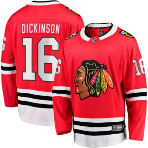 Jason Dickinson Chicago Blackhawks Jersey4u Home Breakaway Jersey - Red photo 1 Jersey4u