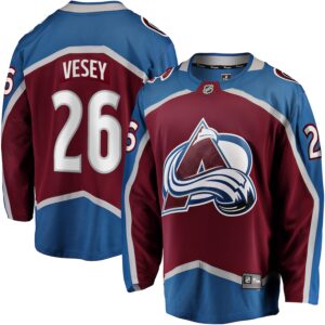 Jimmy Vesey Colorado Avalanche Jersey4u Home Breakaway Jersey - Burgundy photo 1 Jersey4u