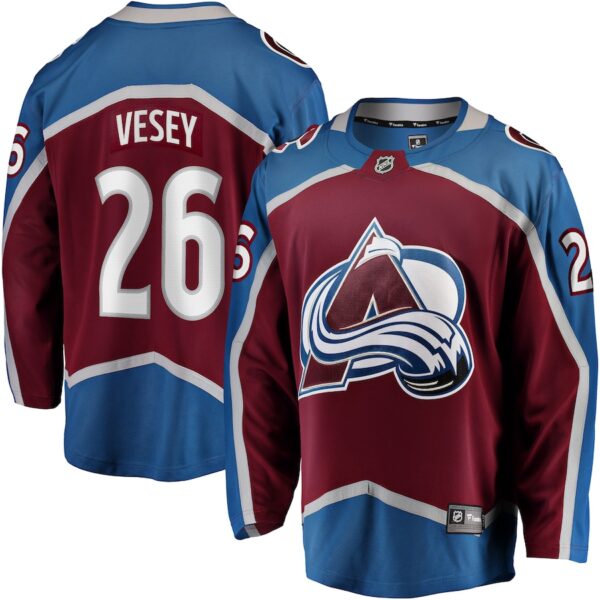 Jimmy Vesey Colorado Avalanche Jersey4u Home Breakaway Jersey - Burgundy photo 1 Jersey4u