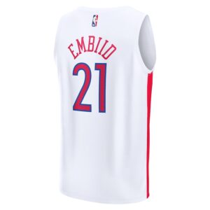 Joel Embiid Philadelphia 76ers Jersey4u Fastbreak Jersey - City Edition - White photo 3 Jersey4u