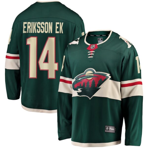 Joel Eriksson Ek Minnesota Wild Jersey4u Breakaway Jersey - Green photo 1 Jersey4u