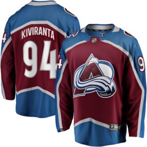 Joel Kiviranta Colorado Avalanche Jersey4u Home Premier Breakaway Player Jersey - Maroon photo 1 Jersey4u