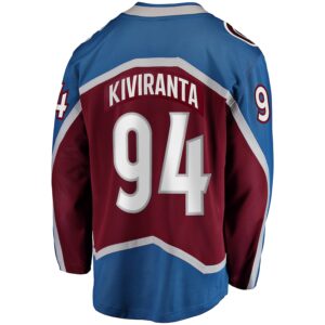 Joel Kiviranta Colorado Avalanche Jersey4u Home Premier Breakaway Player Jersey - Maroon photo 3 Jersey4u