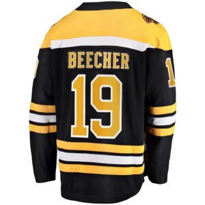 John Beecher Boston Bruins Jersey4u Home Premier Breakaway Player Jersey - Black photo 3 Jersey4u
