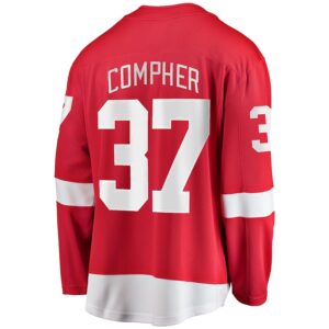 J.T. Compher Detroit Red Wings Jersey4u Home Breakaway Jersey - Red photo 3 Jersey4u